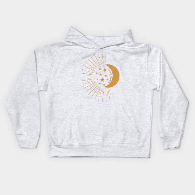 Celestial Sun & Moon Shirt, Sun Moon Stars Tee, Mystical Tee, Moon and Stars, Bohemian Tshirt Kids Hoodie by Coffee Conceptions